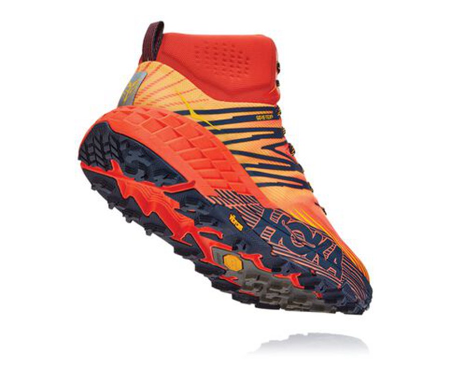 Trail Shoes Mens - Hoka One One Speedgoat Mid GORE-TEX 2 - Red - NBGPVSK-17